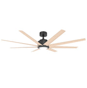 Titanic 72 DC Ceiling Fan LED Black with Natural Blades