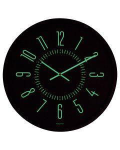 NeXtime Luminous Wall Clock 35cm Black - Lighting Superstore