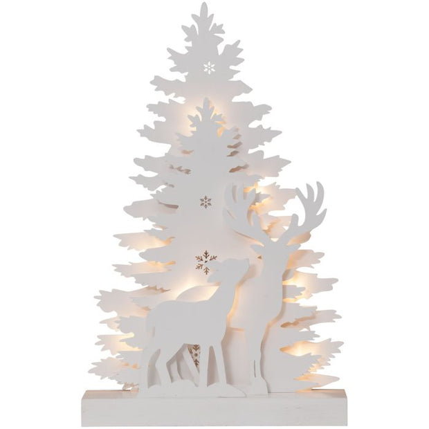 Xmas Fauna Tree Reindeer Decoration White