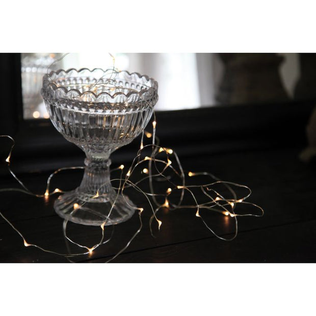 Fairy Lights Dew Drop 40 LED Silver Warm White
