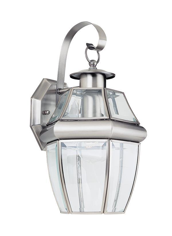 Lancaster 1-Light Small Coach Wall Light - Brushed Nickel - Lighting Superstore