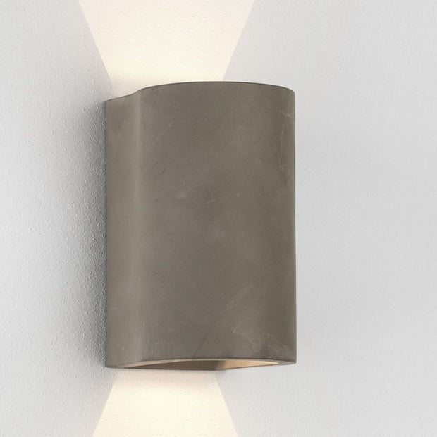 Dunbar 160mm Matt Concrete Up and Down wall light