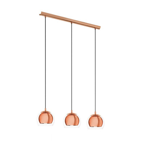 Rocamar Pendant 3 Light Bar - Copper