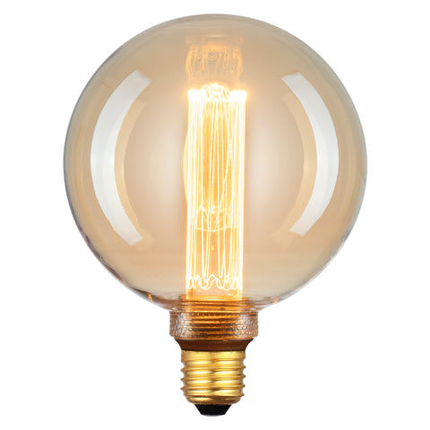 4W 1800K LED Vintage Amber Glass ES/E27 G125 Globe