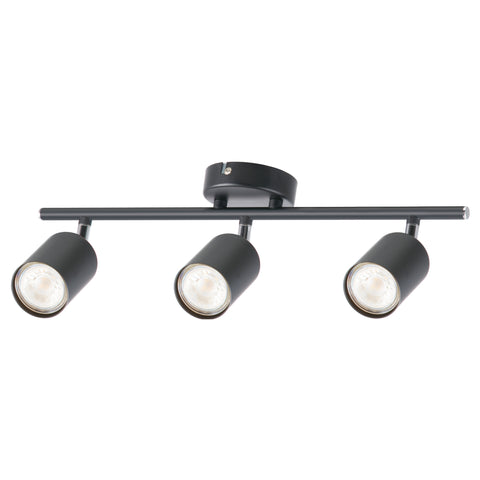 Travis 3 x 5w Gu10 LED Spotlight - Matte Black Finish