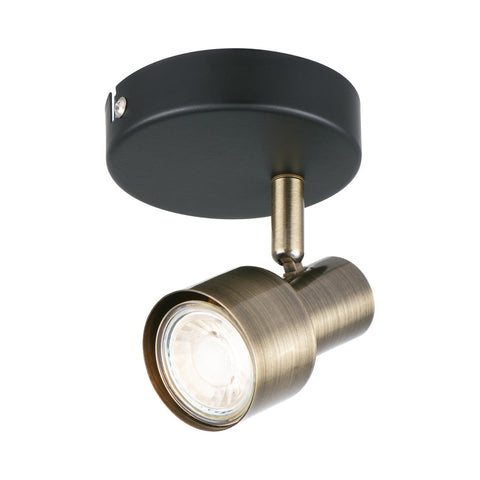 Noah 5w LED Spotlight Brass & Black Finish