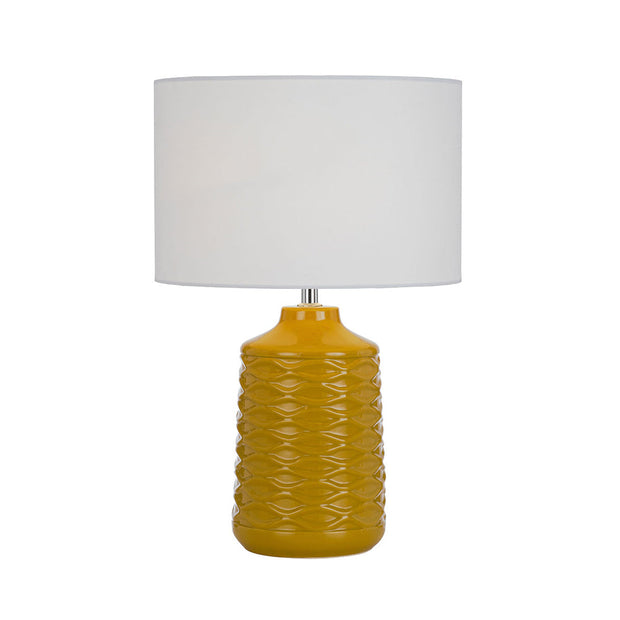 Agra Butterscotch/White Table Lamp