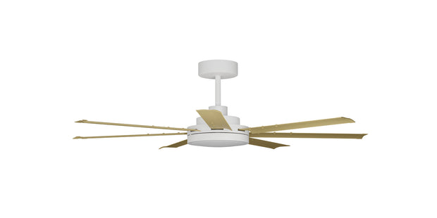 Alula 80in Complete fan with White Motor Bamboo Blades
