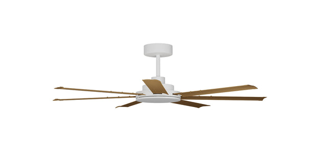 Alula 80in Complete fan with White Motor Teak Blades