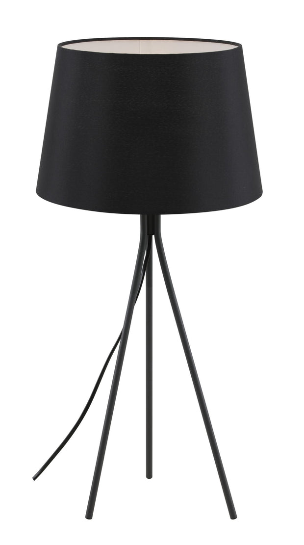 Anna Table Lamp Black With Black Coal Shade