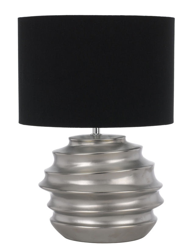 Aras Ceramic Table Lamp Silver/Black