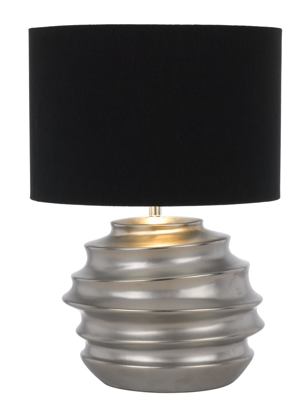 Aras Ceramic Table Lamp Silver/Black