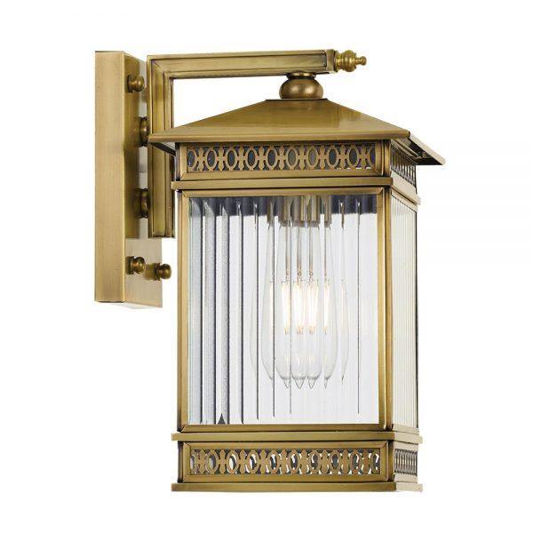 Avera Exterior Wall Light Brass Large - Lighting Superstore