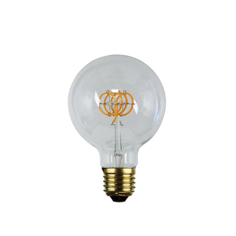 5w E27 (ES) Extra Warm White LED Dimmable G95 Filament Globe