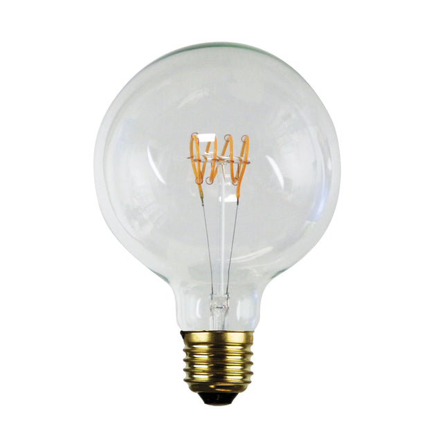 5w E27 (ES) Extra Warm White LED G125 Dimmable Filament Globe