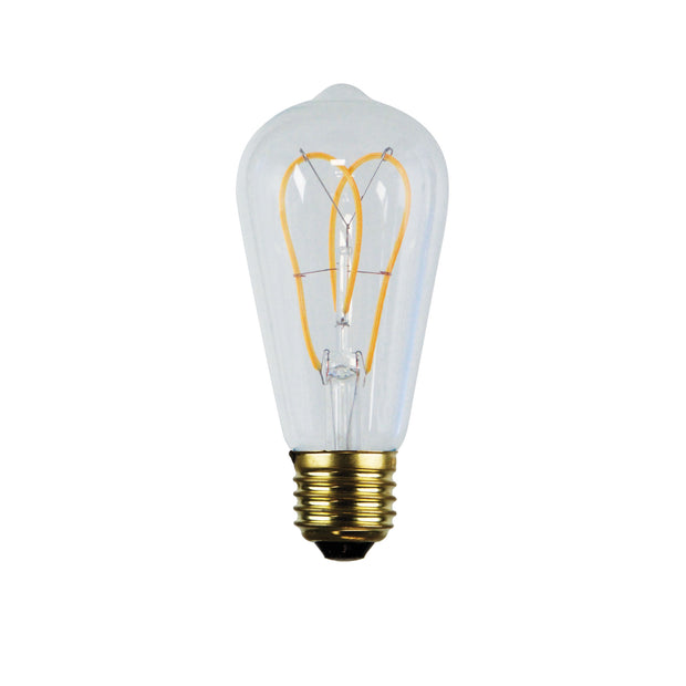 5w E27 (ES) Extra Warm White LED Dimmable Filament Pear Globe