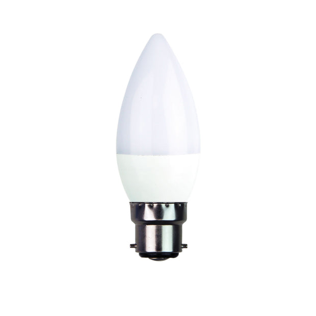 5.5w B22 (BC) Cool White LED Candle Globe