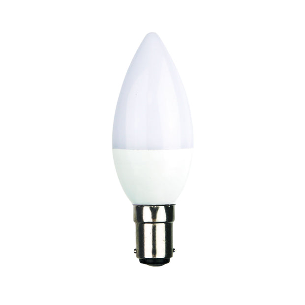 5.5w B15 (SBC) Cool White LED Candle Globe