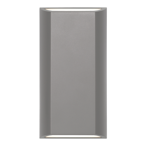 Bloc Exterior 8w LED Wall Light Silver - Lighting Superstore