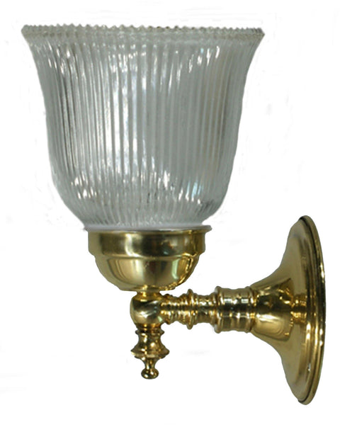 Kline Antique Brass Wall Light Clear - Lighting Superstore
