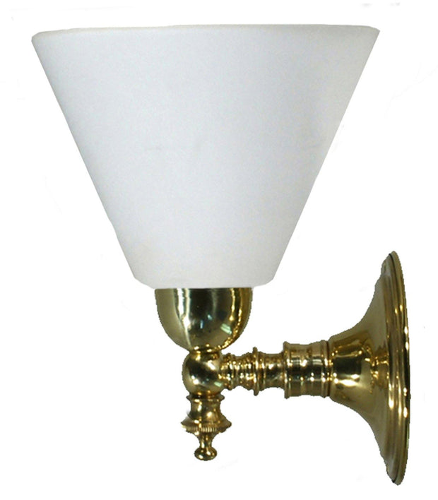 Koscina Wall Light Brass Cone - Opal - Lighting Superstore
