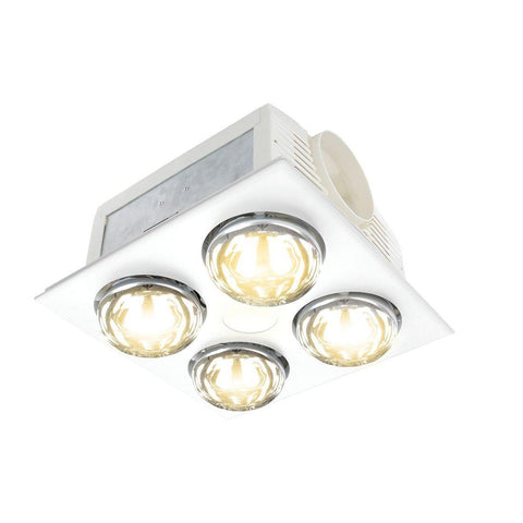 Horizon 3 in 1 Exhaust and Light (4 Heat & 1 LED Light) - White - Lighting Superstore
