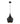 Caviar Pendant Light Black with Gold Interior - Bell - Lighting Superstore