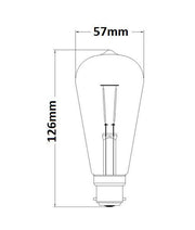 4w BC ST57 LED Carbon Look (Amber) 2200K (380 Lumens) LED Globe - Lighting Superstore