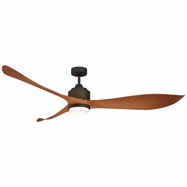 Eagle 66 DC Ceiling Fan Oil Rubbed Bronze and Timber - LED Light - Lighting Superstore