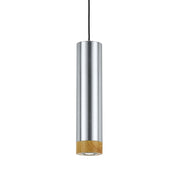Dakota LED Pendant Light Aluminium and Oak - Lighting Superstore