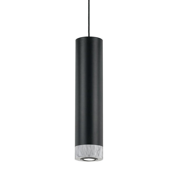 Dakota LED Pendant Light Black and Marble - Lighting Superstore