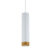 Dakota LED Pendant Light White and Oak - Lighting Superstore