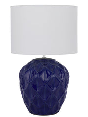 Diaz Ceramic Table Lamp Blue/White