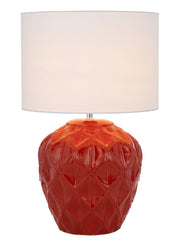 Diaz Ceramic Table Lamp Red/White
