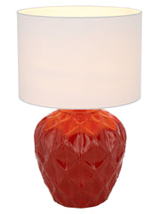 Diaz Ceramic Table Lamp Red/White