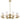 Eamon 8 light Pendant E27 Brass Opal Matt