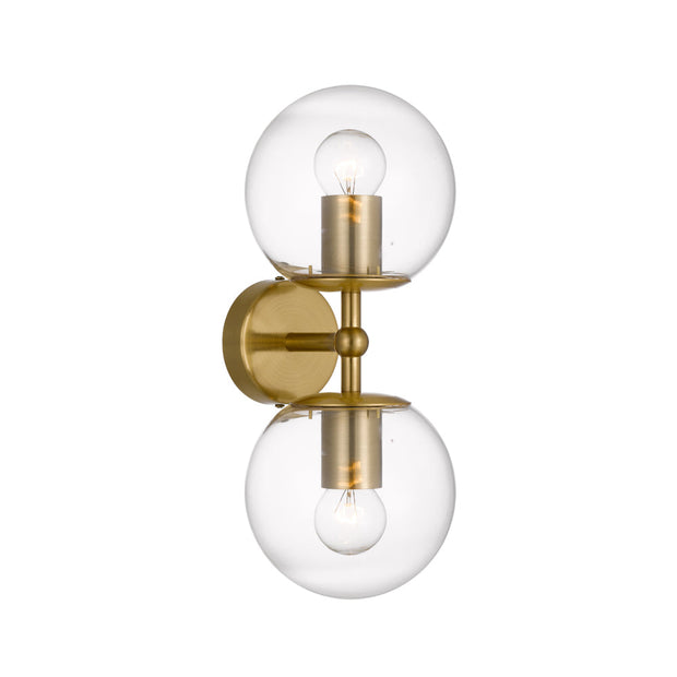 Eterna 2 Wall Light Antique Gold and Clear