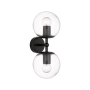Eterna 2 Wall Light Black and Clear