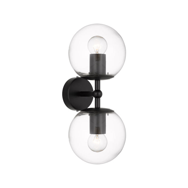Eterna 2 Wall Light Black and Clear