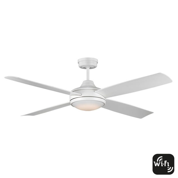 Anova 52 Smart DC Ceiling Fan White with 20W CCT Dimmable LED Light