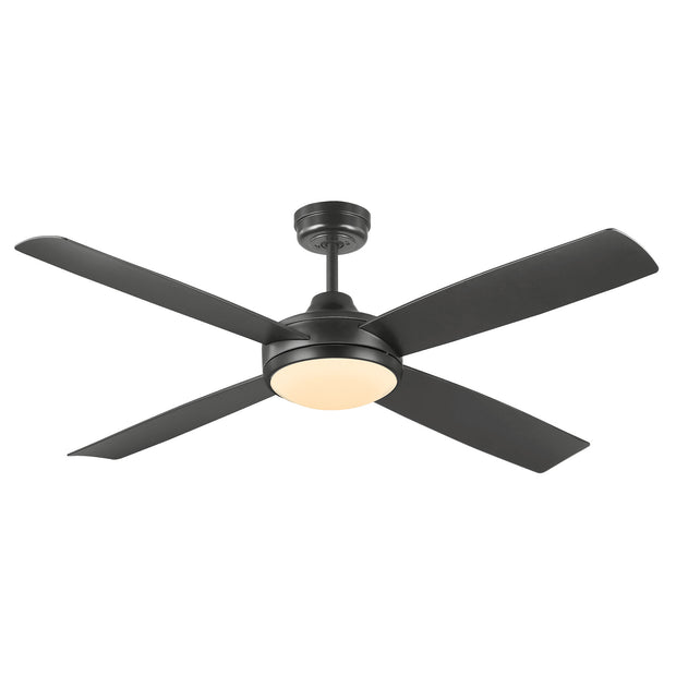 Airnimate 52 AC Ceiling Fan Black with 18W CCT LED Light