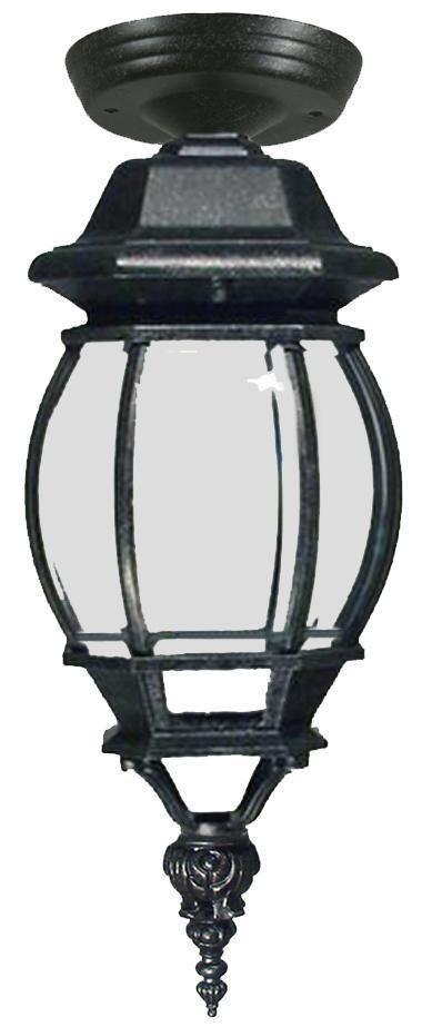 Flinders Exterior Under Eave Small - Antique Black - Lighting Superstore