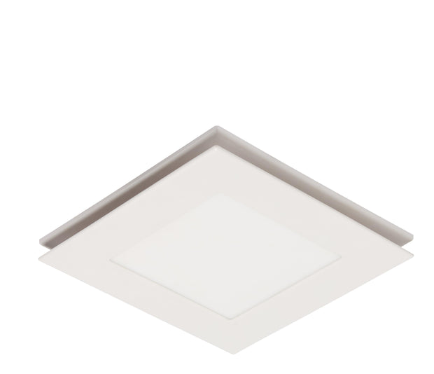 Flow Square Exhaust Fan White with Light - Small - Lighting Superstore