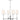 GL TOB Capri 4L chandelier, Polished Nickel