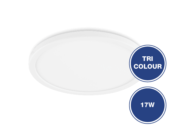 Ultrathin 17w LED 290mm Tri Dimmable IP54 Oyster 181005 - Lighting Superstore