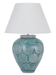 Hannah Ceramic Table Lamp Blue/White
