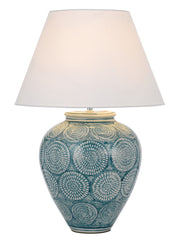 Hannah Ceramic Table Lamp Blue/White