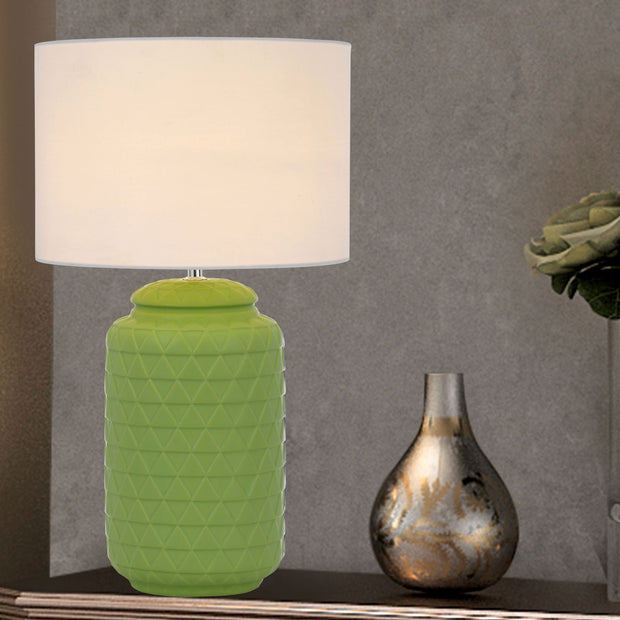 Heshi Ceramic Table Lamp Green White