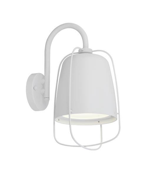 Hink2 Exterior Wall Light Caged White - Lighting Superstore