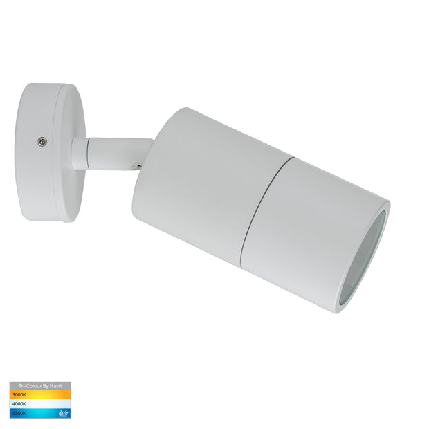 HV1237GU10T Tivah Single Adjustable Wall Pillar Light White